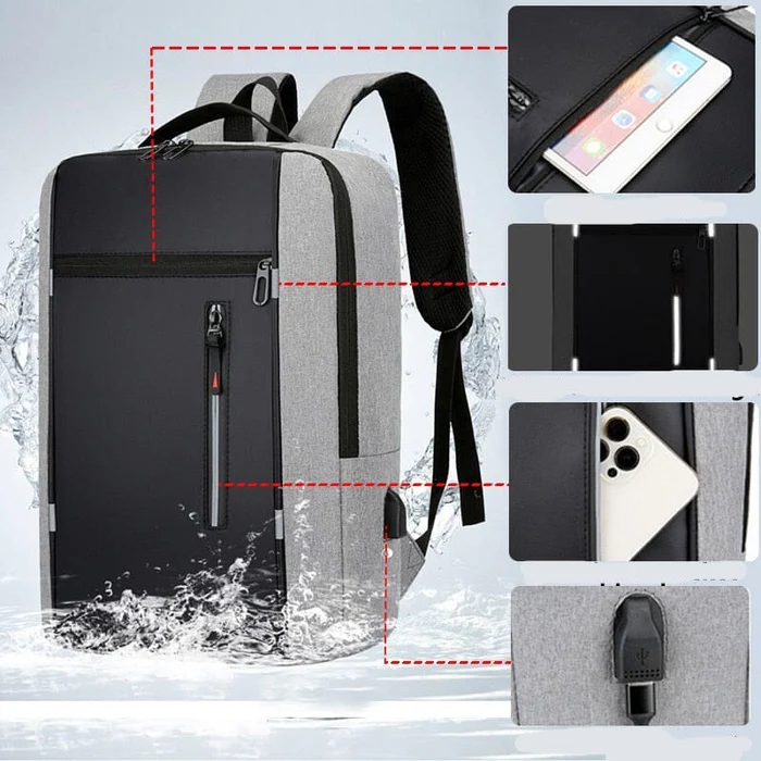 Mochila Executiva Notebook 15` Impermeável e Porta USB OitoDois